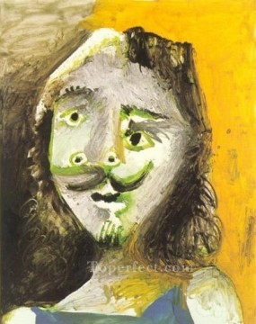 judith head Painting - Head of a Man 91 1971 Pablo Picasso